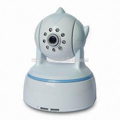 1/4-inch IP Camera with M-JPEG Compress Format and Dual Way Audio Supported