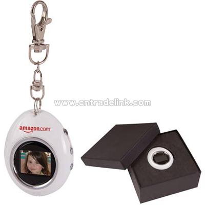1.1 Oval Digital Photo Keychain