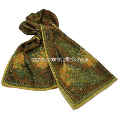 100% Wool Printted Oblong Scarf