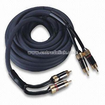 2 RCA Male to 2 RCA male Audio Video Cables