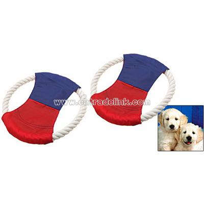 2 Training Catching Rope Frisbee Flyer Toy for Dog Pet