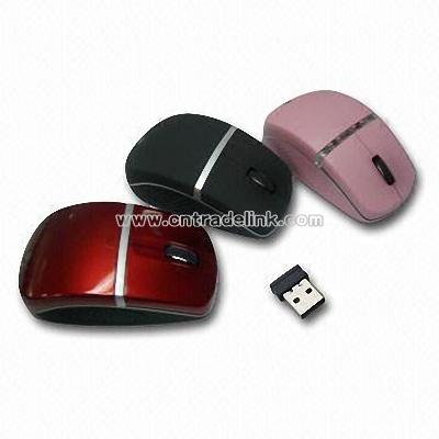 2.4GHz Wireless Optical Mouse with 10 Meters Operating Coverage