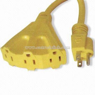 3-conductor 3-outlet Extension Cord