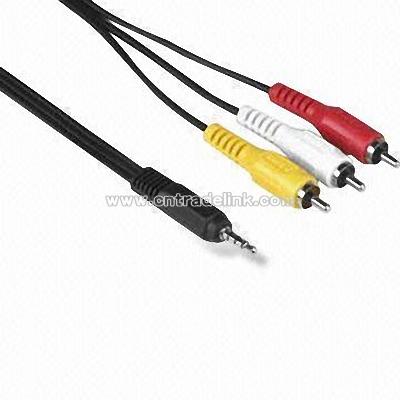 3.5mm plug to 3RCA plugs Cable