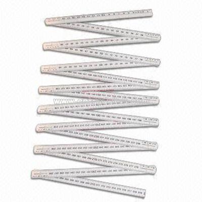 320cm Plastic Folding Ruler in White with 16flds