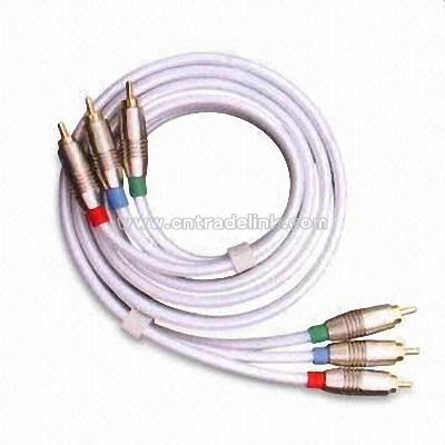 3RCA Cables with Metal Shell and Gold RCA Plugs