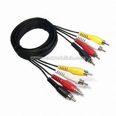 4RCA Plugs to 4RCA Plugs Audio/Video Cable