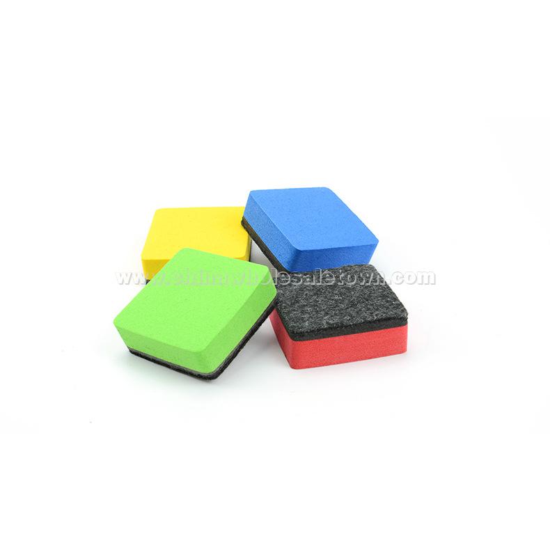 5*5 small square with magnetic blackboard eraser EVA plush cloth whiteboard eraser magnetic children eraser