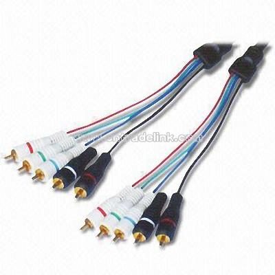 5RCA males to 5RCA males cable