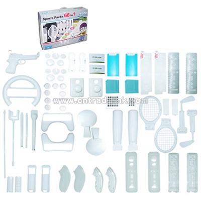 68 In 1 Sport Pack for Wii Video Game Accessories