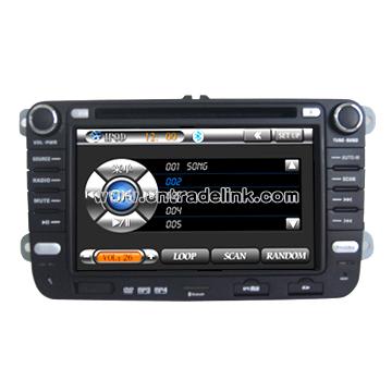 7-inch 2din Car DVD Player with Bluetooth, GPS, RDS, Dual-Zone, Steering Wheel Control for VW Series