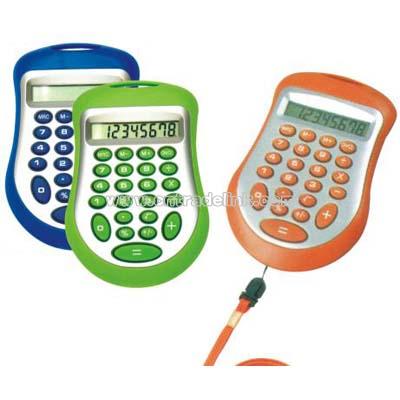 8 Digit Fancy Calculator with Lanyard