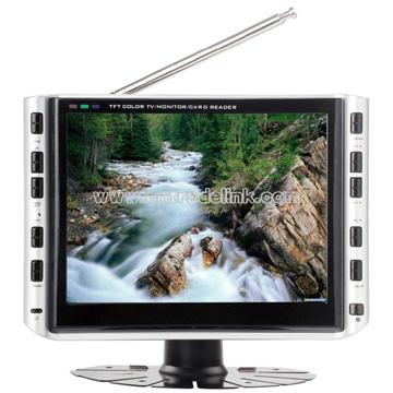 8inch TFT LCD DVB-T with Analog TV, USB, Card Reader