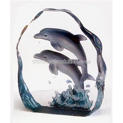 Acrylic Dolphins Figurine