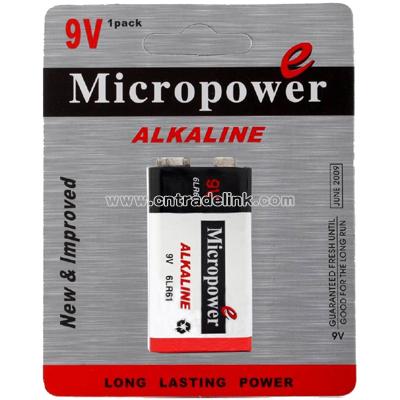 Alkaline Battery 9V/6LR61 With Blister Card
