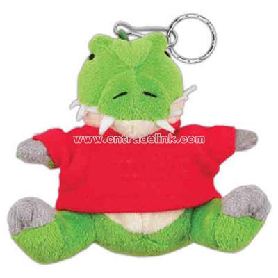 Alligator Shape Small stuffed plush animal with key ring