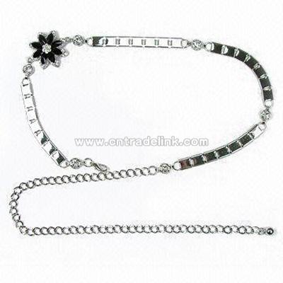 Alloy Charm and Metal Chain Belt