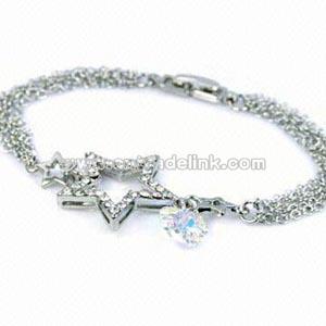 Alloy and crystal Bracelet