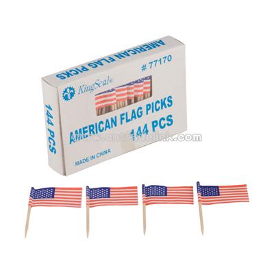 American Flag Picks 1 pack of 144