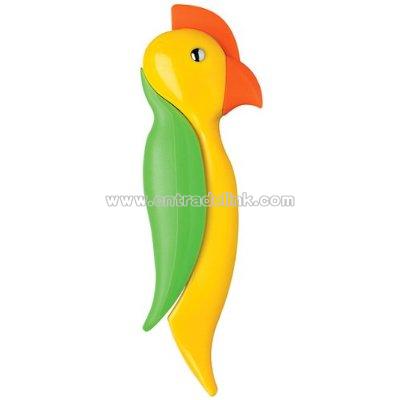 Animal House Parakeet Garlic Press - Yellow/ Green/ Orange