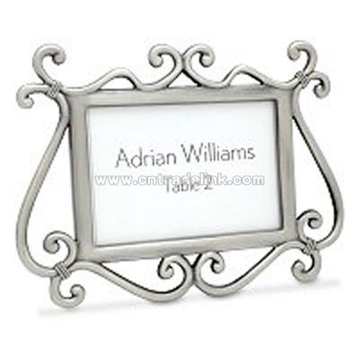 Antique Pewter Place Card Frame