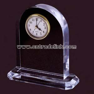 Arch shape clear acrylic award clock