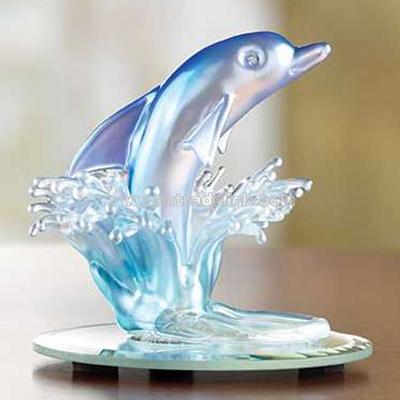 Art-Glass Dolphin Figurine