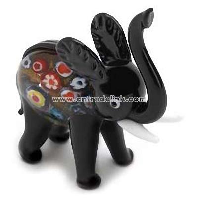 Art Glass Mini Elephant Figurine