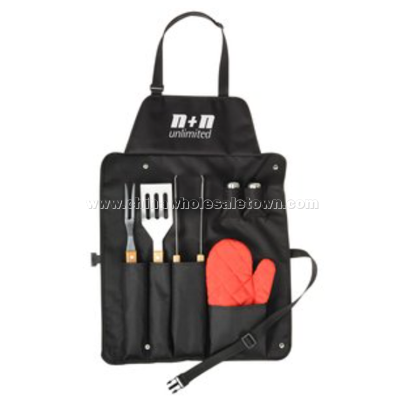 BBQ Now Apron and BBQ Set