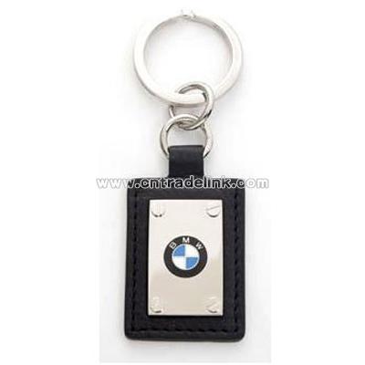 BMW Genuine Black Rectangle Key Chain Ring Key Fob OEM