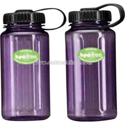 BPA free reusable water bottle with wide mouth and screw top