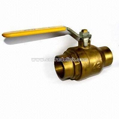Ball Valve with Stainless Steel Handle and Chrome-plated Brass Inner Ball