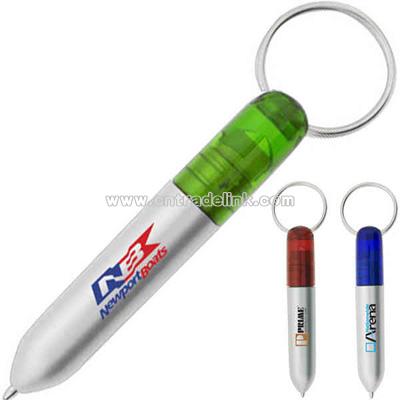 Ballpoint pen with key chain