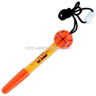 Basketball - Liquid bubbles pen-shaped container with neck rope