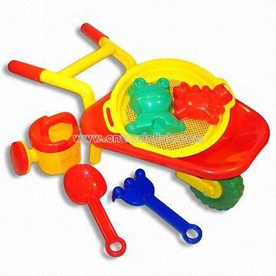 Beach Wheelbarrow Toys Set with Rake