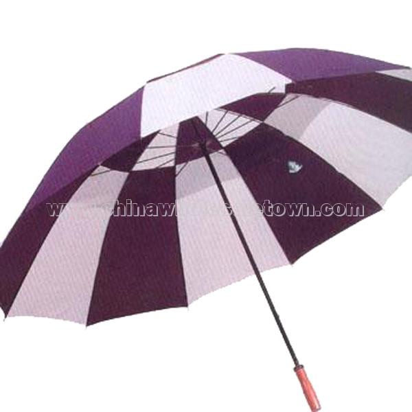 Black Shaft and Fiberglass Frame Golf Umbrella