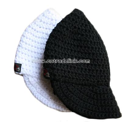 Black and White Crochet Caps