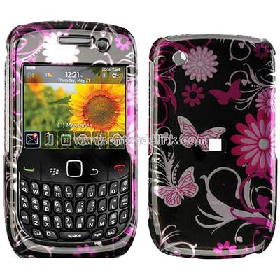Blackberry Curve 8520 Pink Butterfly Design Case