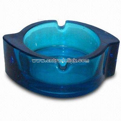 Blue Ashtray with a Windmill Shape Design
