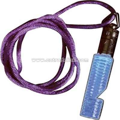 Blue LED whistle necklace