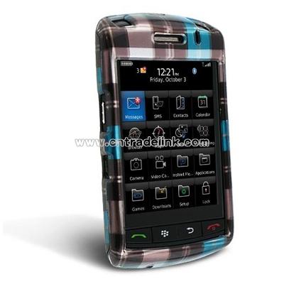 Blue Plaid Clip-on Case for Blackberry Storm 9500