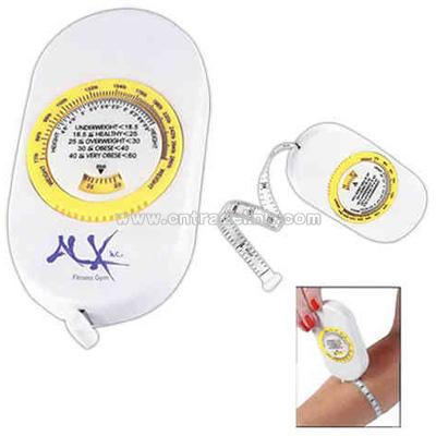 Body tape measure with body mass index scale