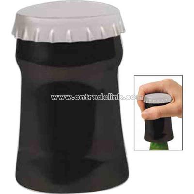 Bottle cap remover with interior magnet