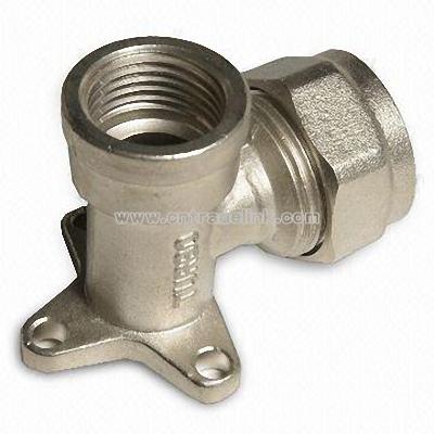 Brass Compression Al-PEX Wallplate Elbow Pipe Fittings