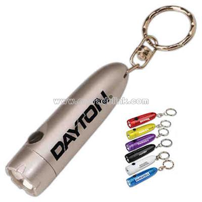 Bullet flashlight with key chain