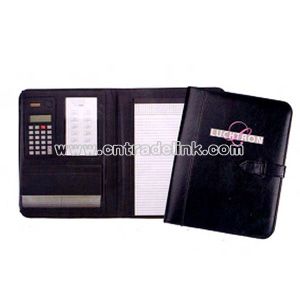 Business file portfolio with calculator