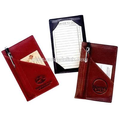 Business leather jotter