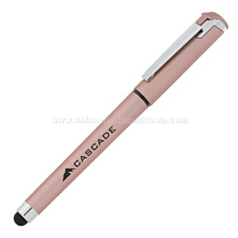 Cali Soft Touch Stylus Gel Pen - Metallic
