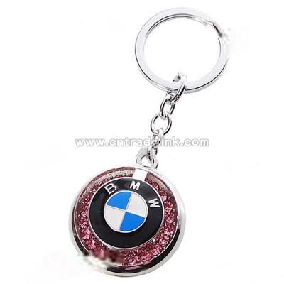 Car Mark Style Stainless Steel Keychain - BMW (Silver)