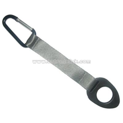 Carabiner And Opener With Strap
